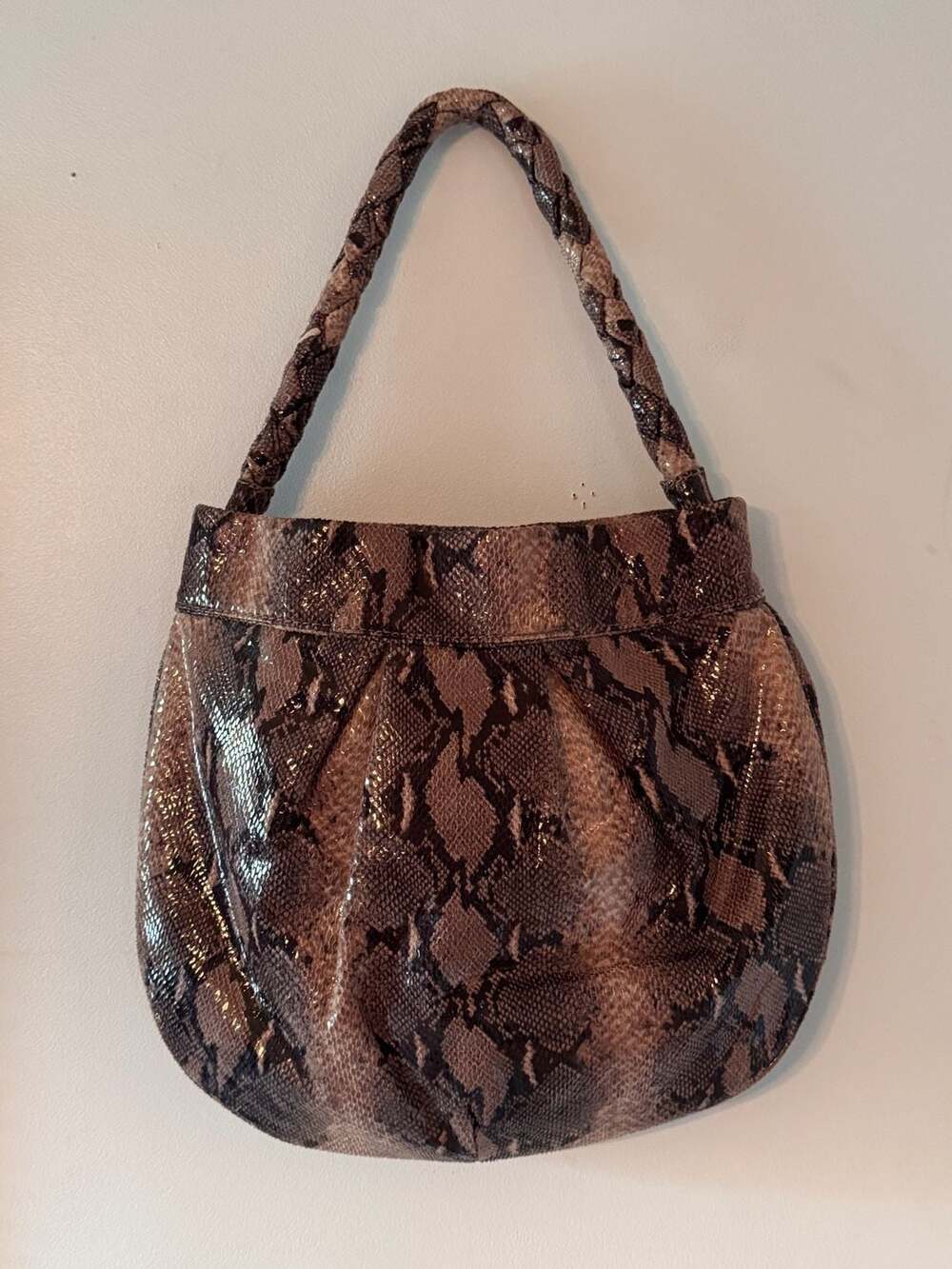 Y2K Snake Print Slouchy Hobo Bag • Boho Luxe • Indie Sleaze • Statement Bag